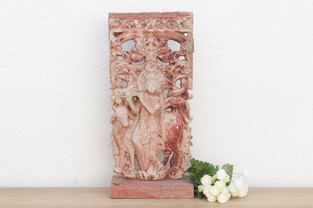Vintage Cast Indian Krishna Figure