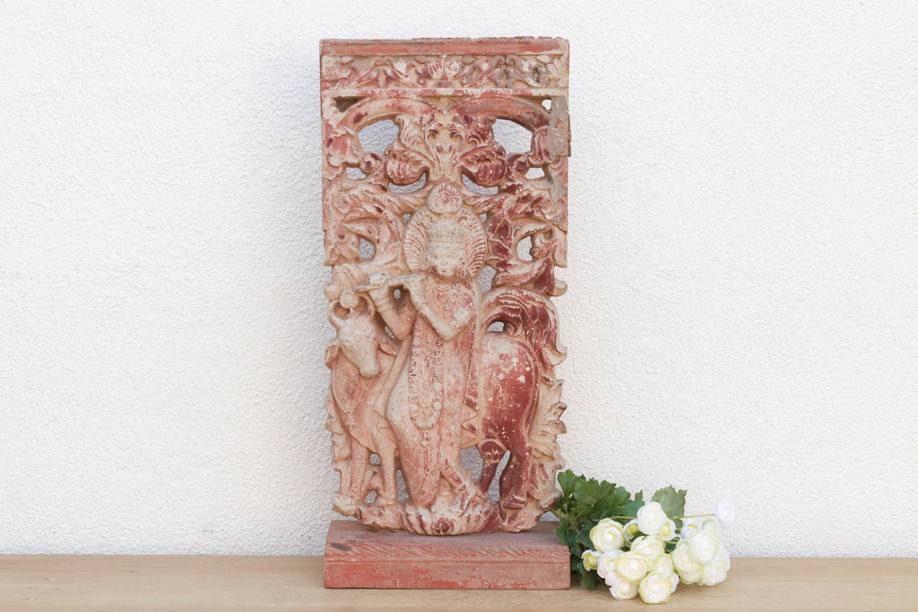 Vintage Cast Indian Krishna Figure