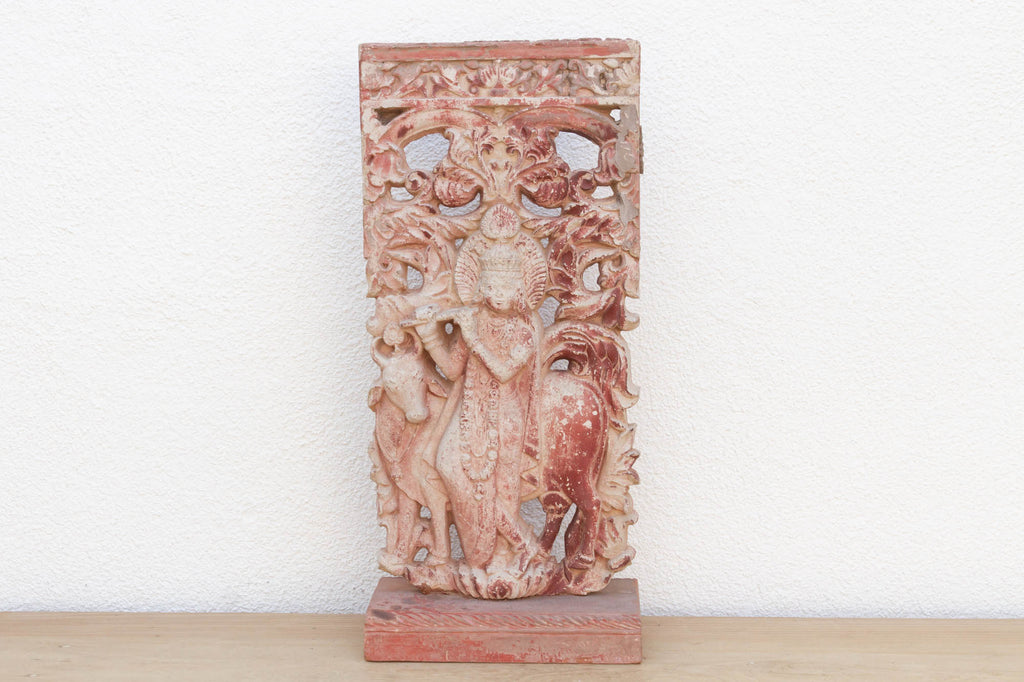 Vintage Cast Indian Krishna Figure