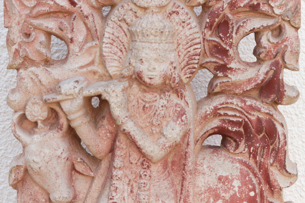 Vintage Cast Indian Krishna Figure