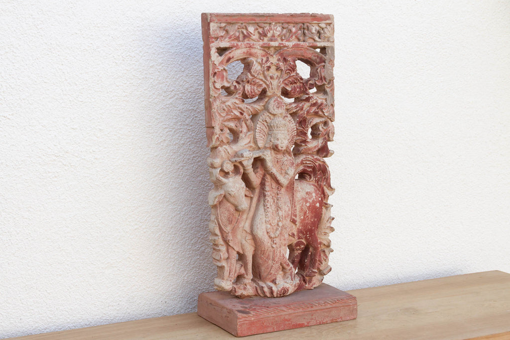 Vintage Cast Indian Krishna Figure
