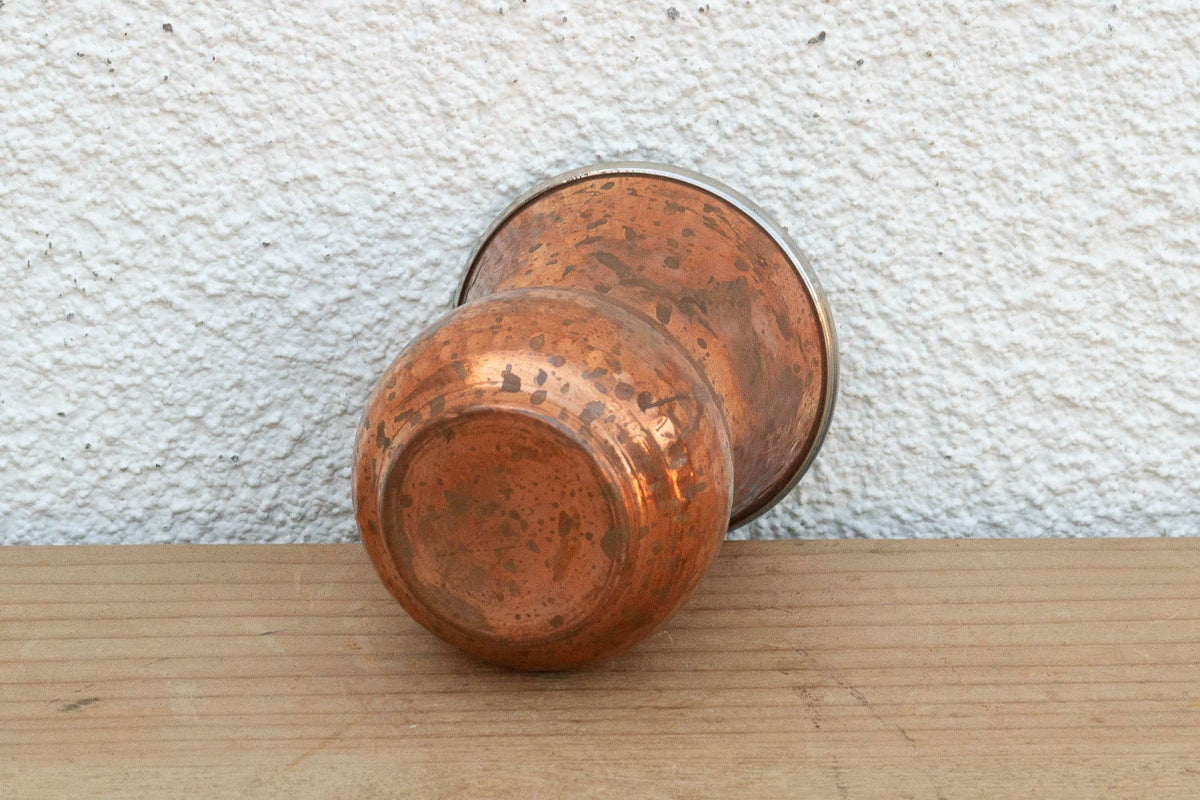 Small Hammered Copper Tin Lined Tumbler