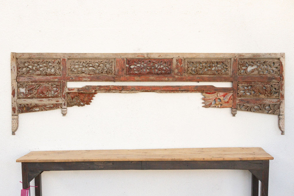 Patina of Generations, Asian Carved Frame w/Traces of Paint
