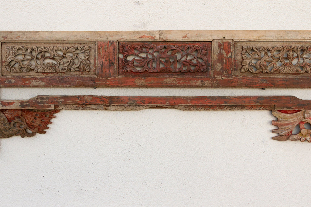 Patina of Generations, Asian Carved Frame w/Traces of Paint