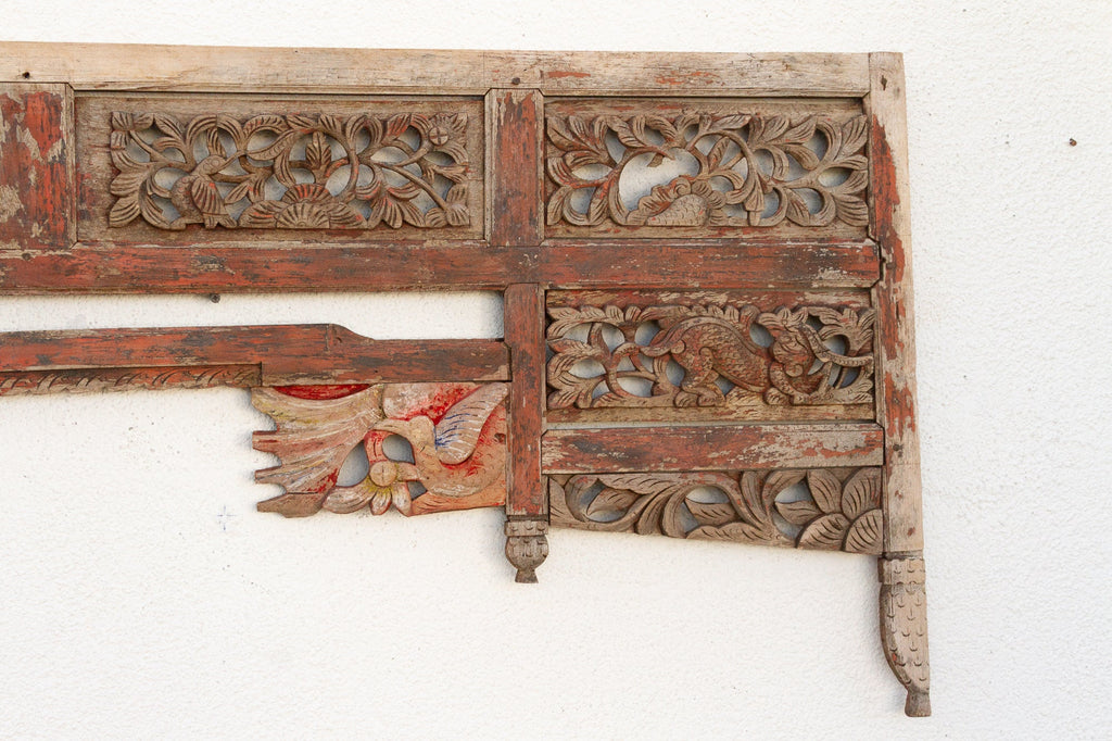 Patina of Generations, Asian Carved Frame w/Traces of Paint