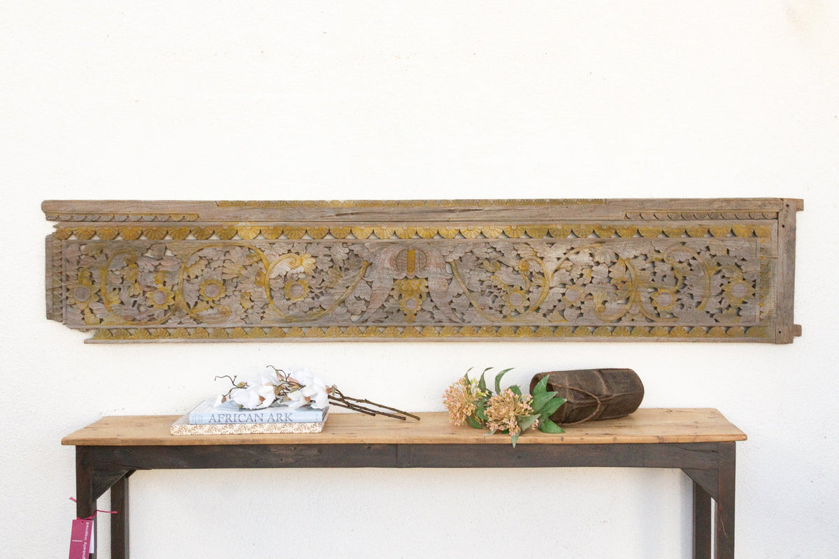 Eternal Bloom Gateway, Antique Architectural Panel