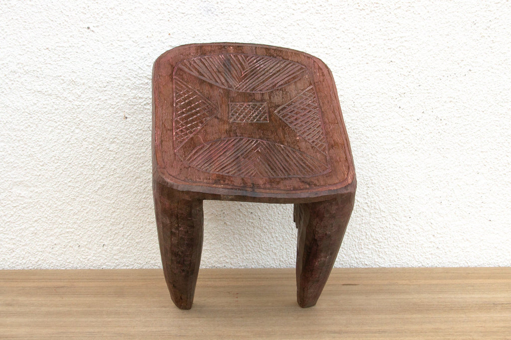 Tribal Design Nupe Carved Stool
