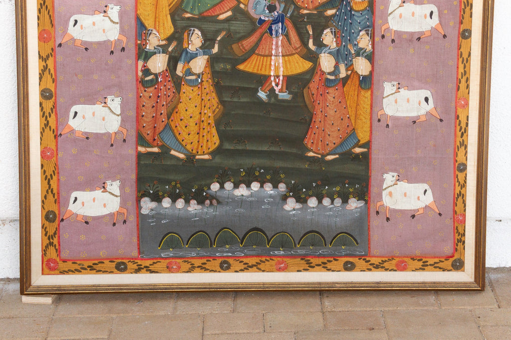 Large Indian Divine Art, Krishna's Cosmic Dance