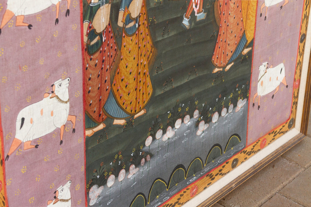 Large Indian Divine Art, Krishna's Cosmic Dance