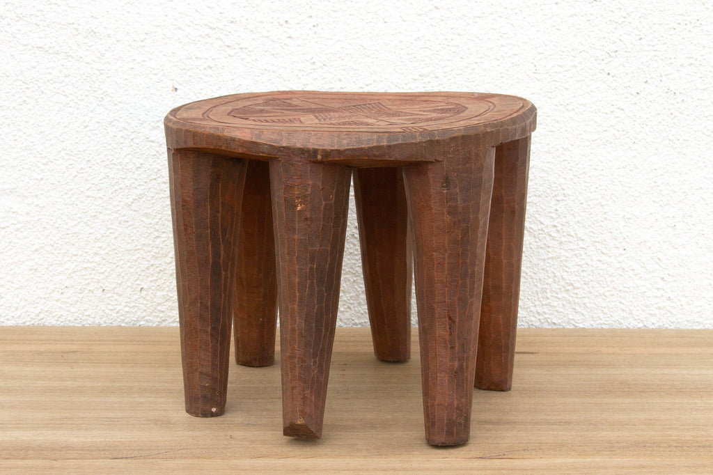 Carved Vintage Heritage Nupe Stool