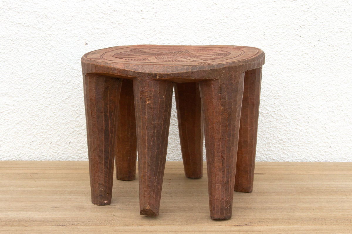 Carved Vintage Heritage Nupe Stool