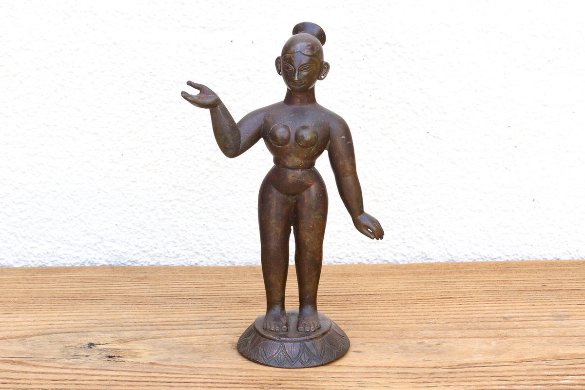 Antique Indian Bastar Mother Goddess Sculpture