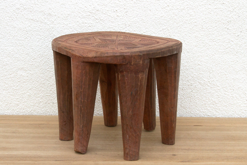 Carved Vintage Heritage Nupe Stool