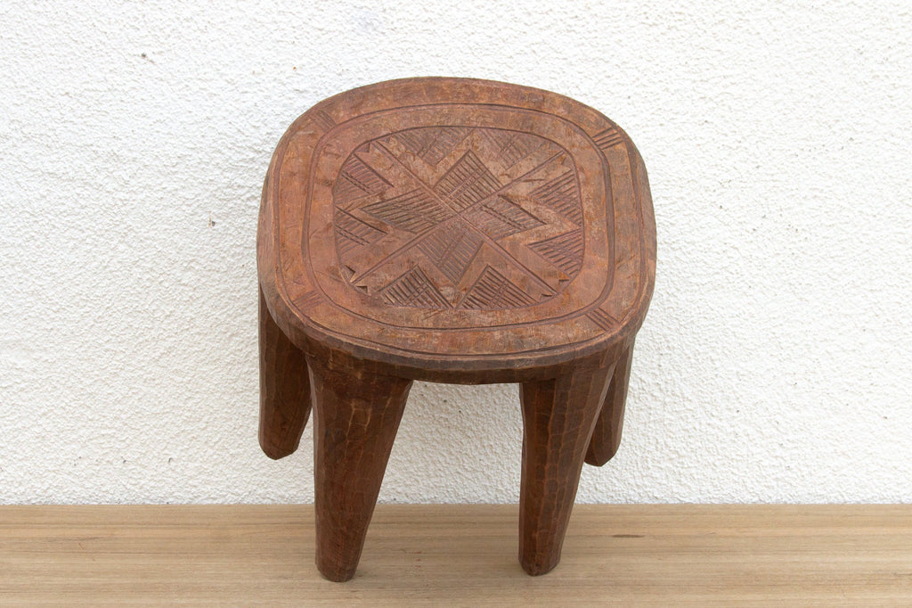 Carved Vintage Heritage Nupe Stool
