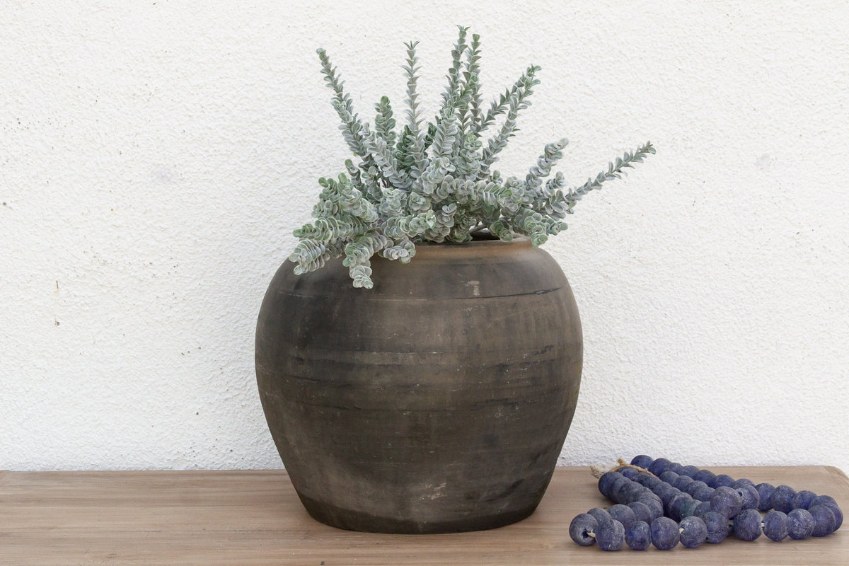 Weathered Faded Ash Clay Jar