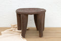 Patinated Brown Carved African Stool