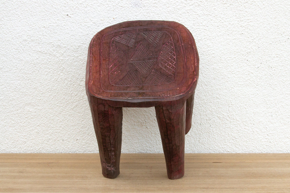 Nile Heritage Carved Nupe Stool