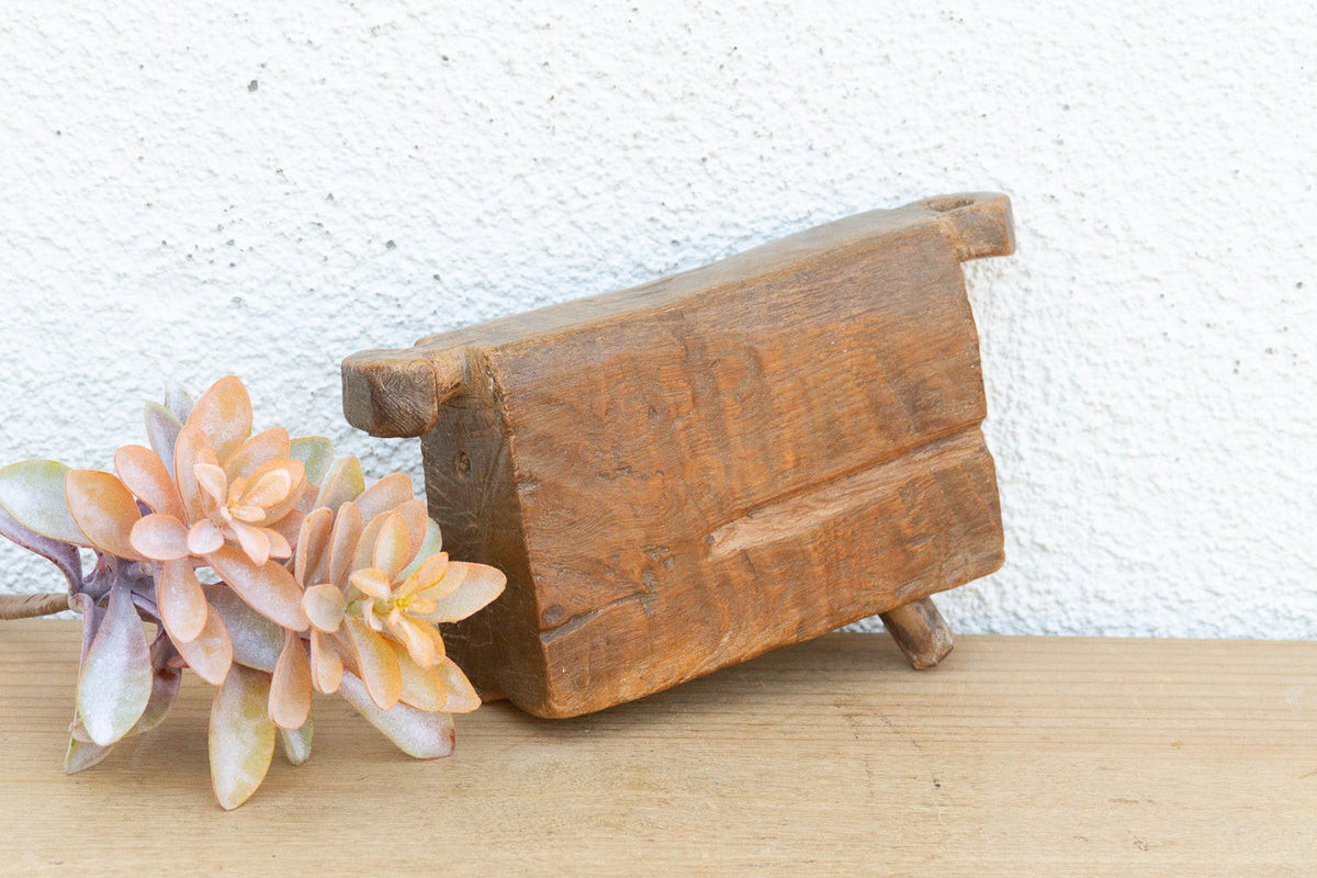 Rustic Handcarved Wooden Livestock Bell
