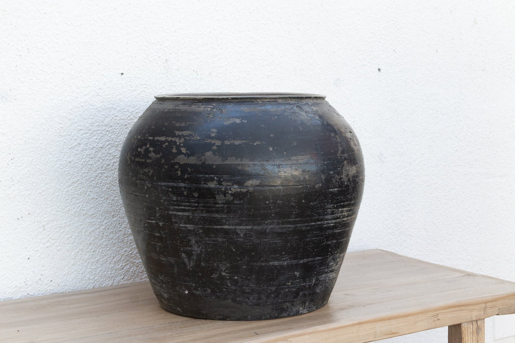 Coal Ember Earthenware Vase