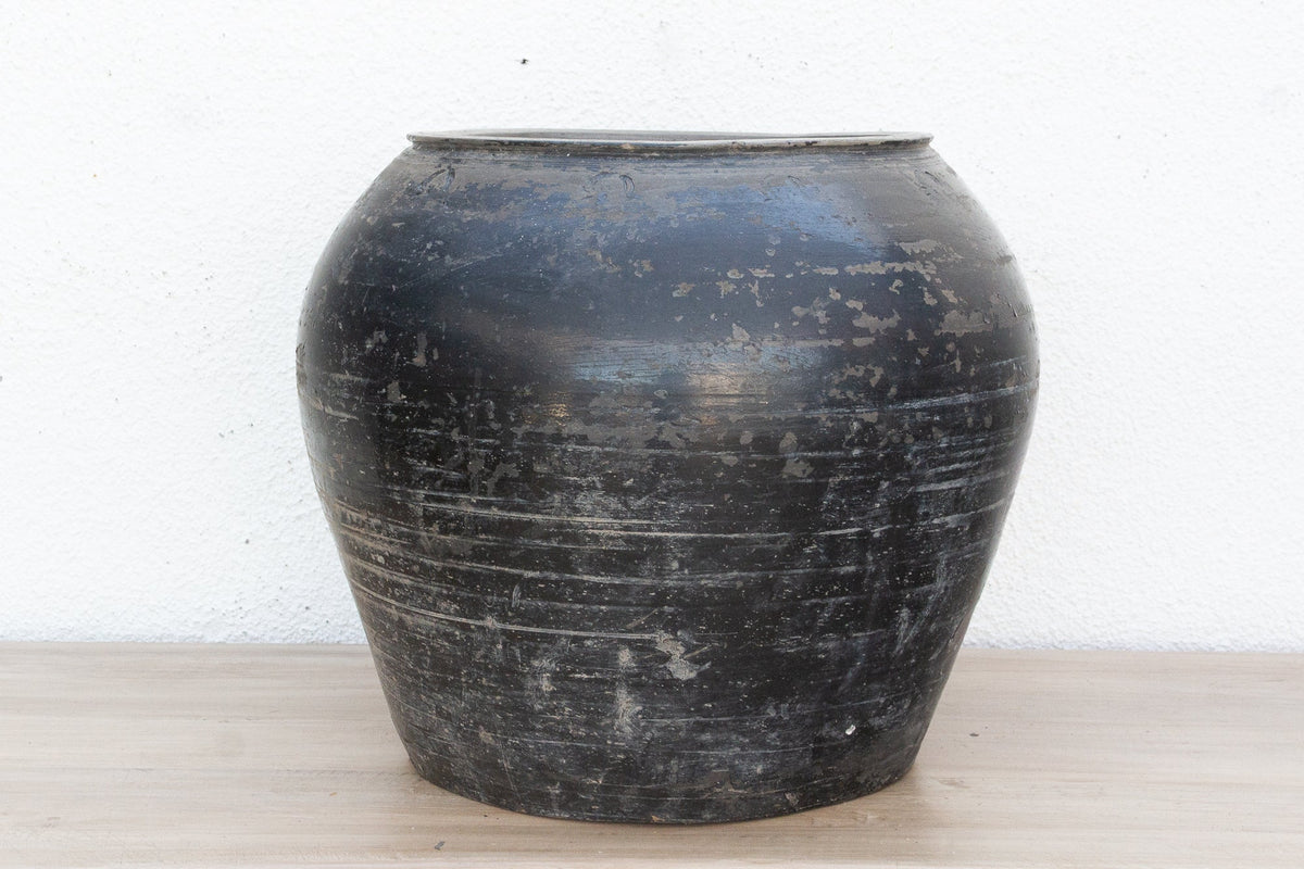 Coal Ember Earthenware Vase