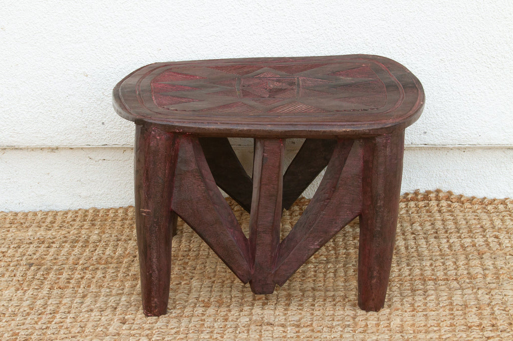 Large Carved African Zuma Table