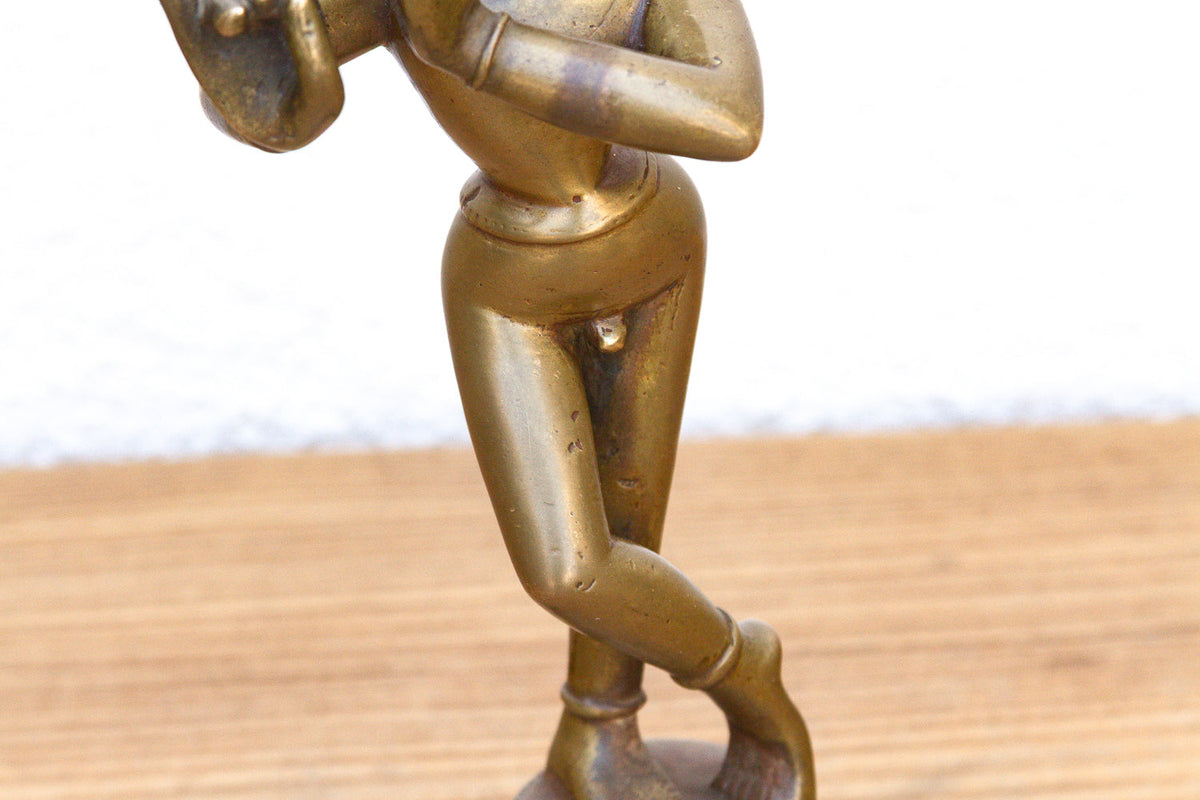 19th Century Indian Brass Krishna Figure