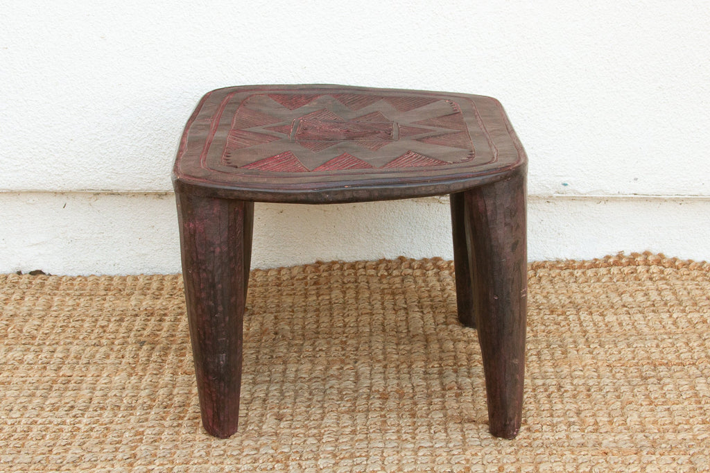 Large Carved African Zuma Table