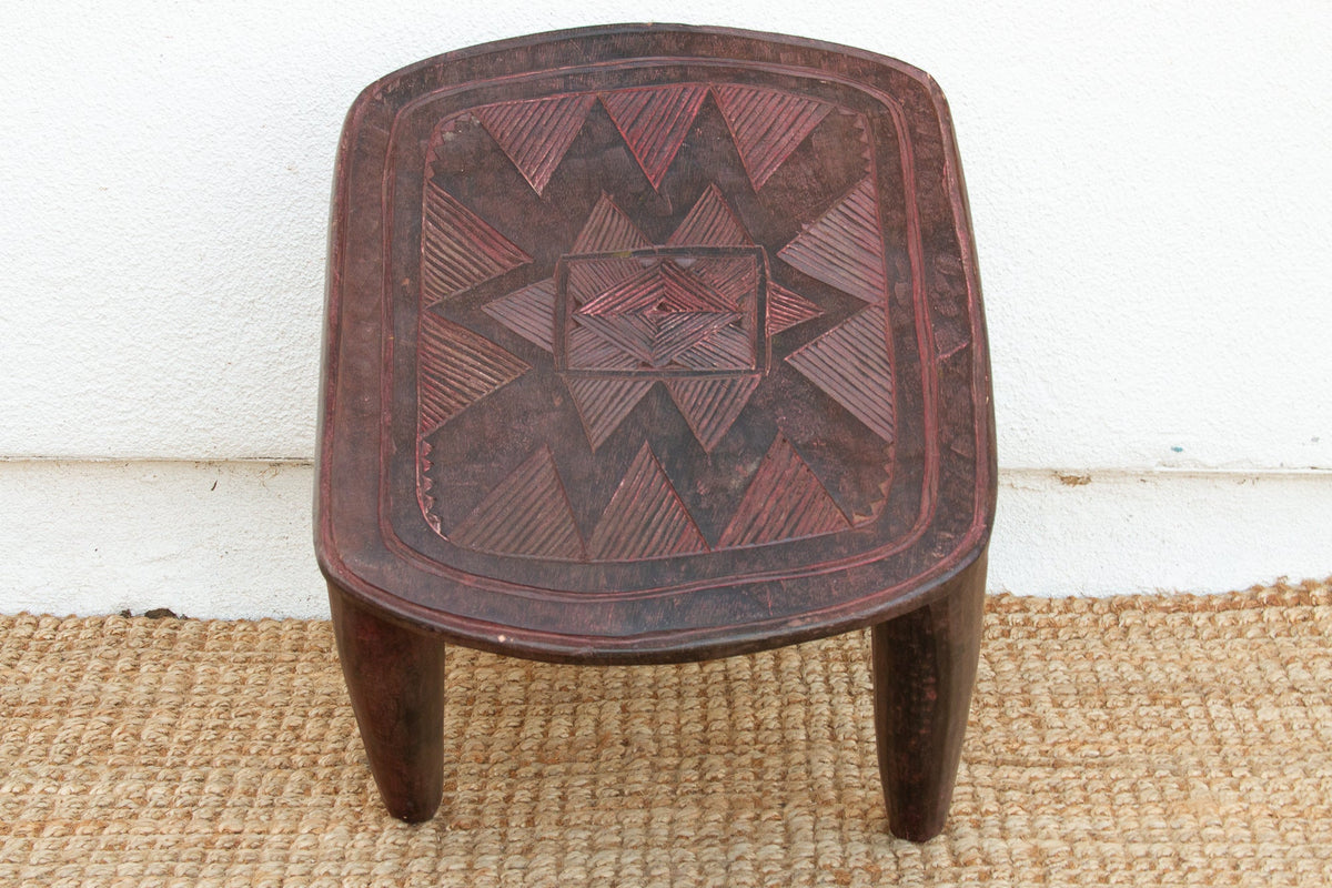 Large Carved African Zuma Table
