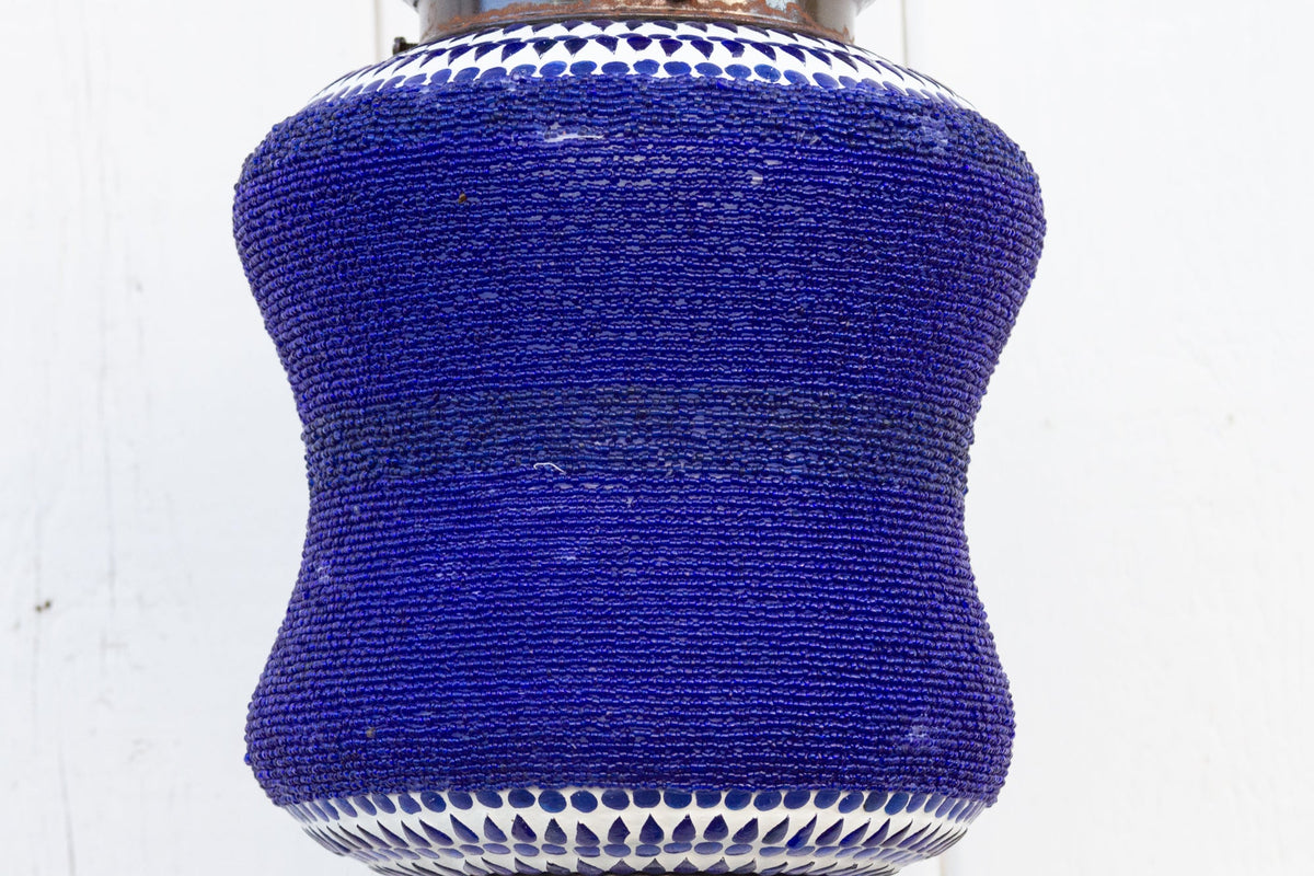 Blue Beaded Pendant Lamp