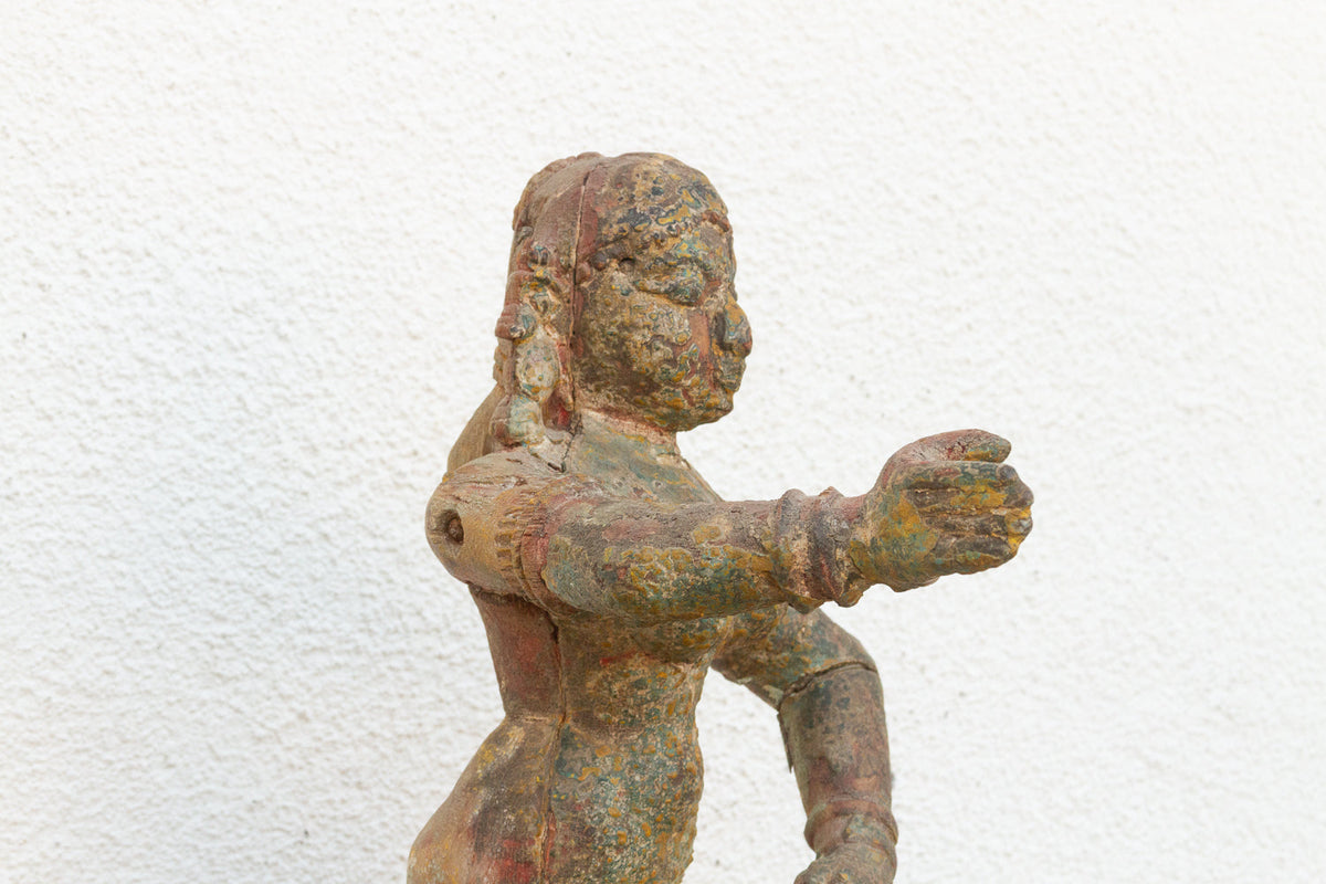 Rare Indian Antique Carved Female Deity