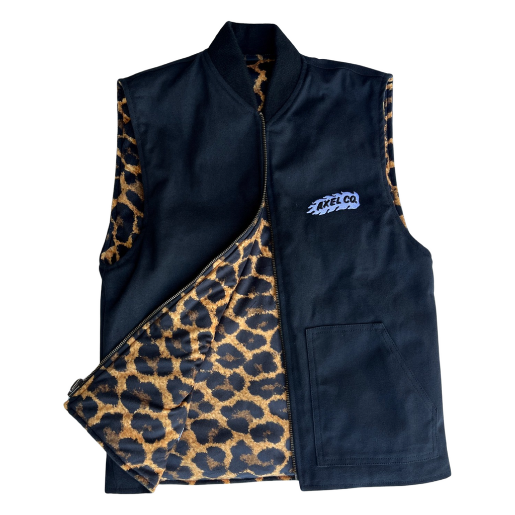 Leopard Motorcycle Vest