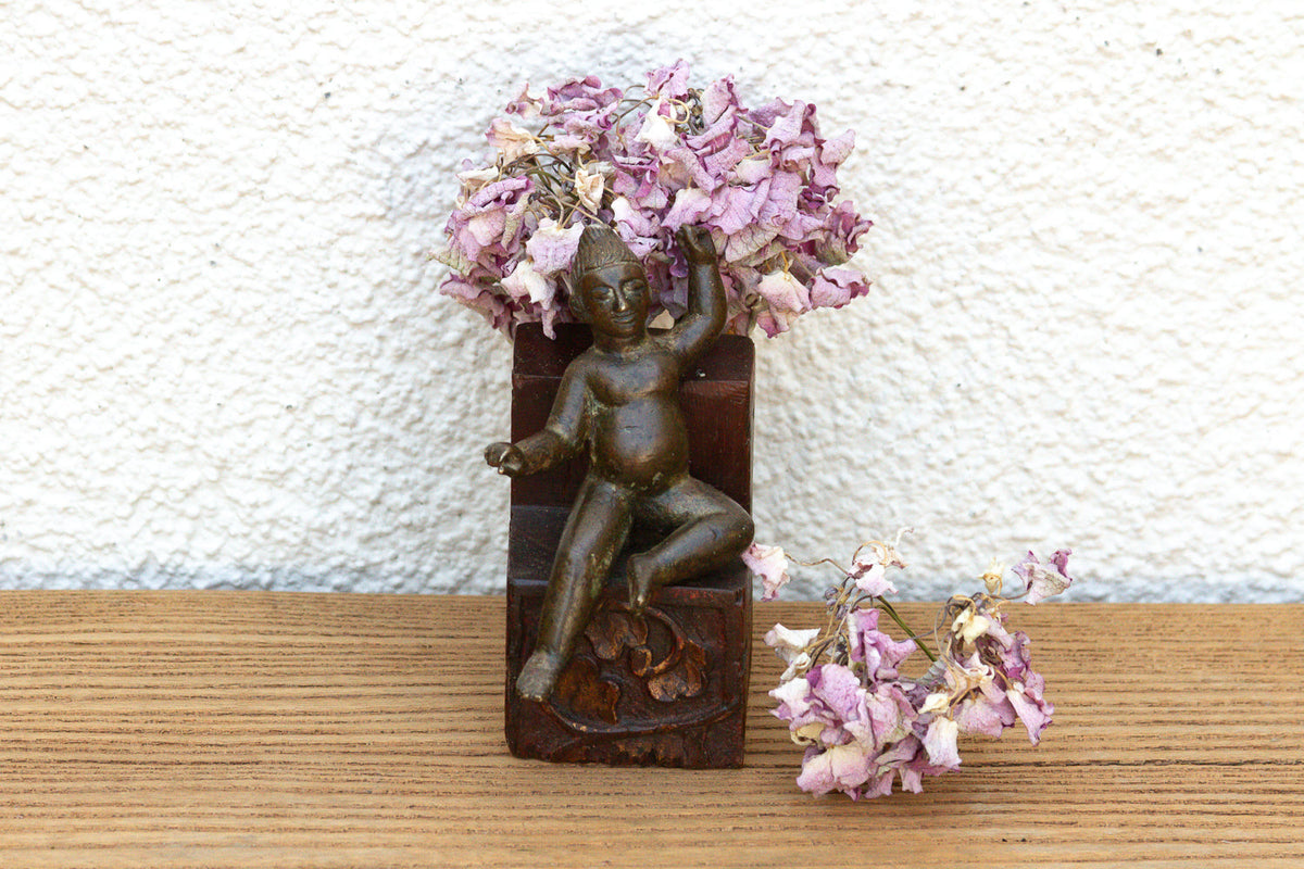 Antique Miniature Lost-Wax Bronze Balakrishna