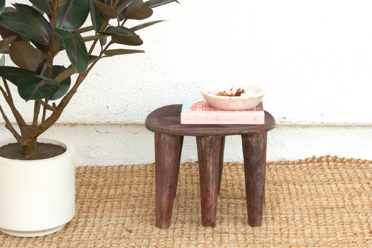 Wabi Sabi Style African End Table