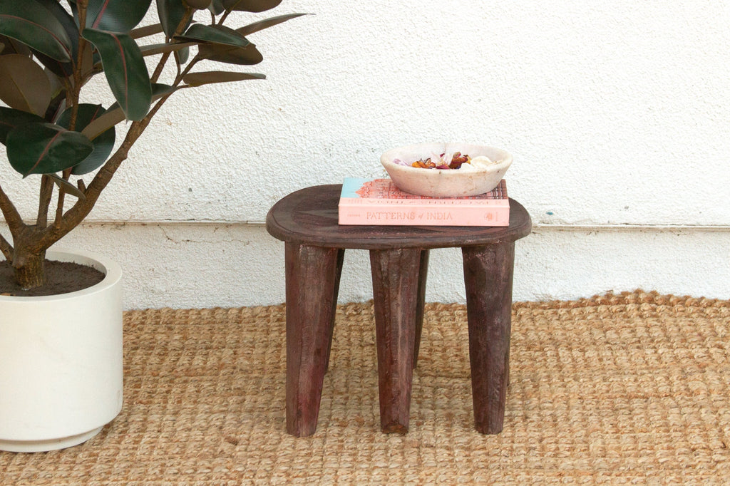 Wabi Sabi Style African End Table