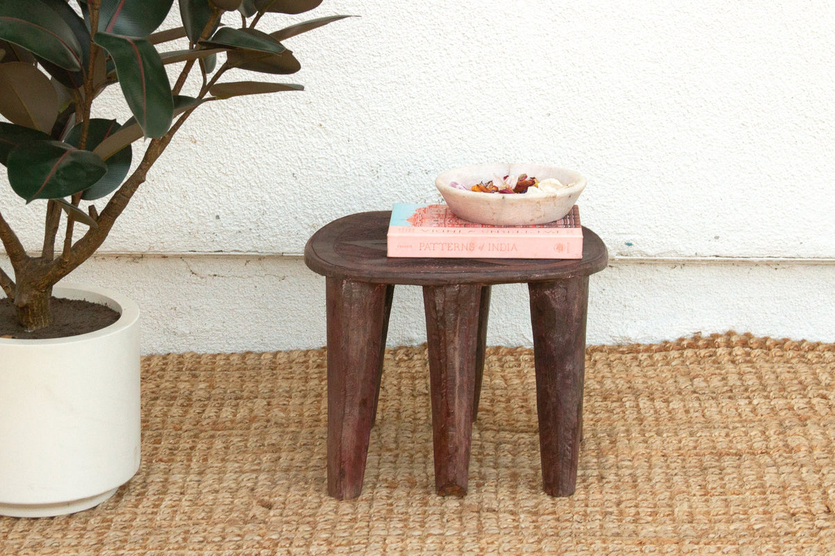 Wabi Sabi Style African End Table