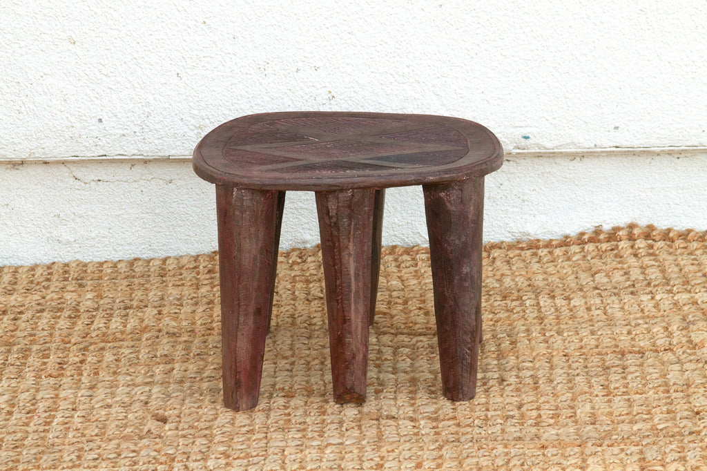 Wabi Sabi Style African End Table