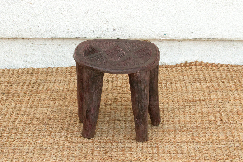 Wabi Sabi Style African End Table