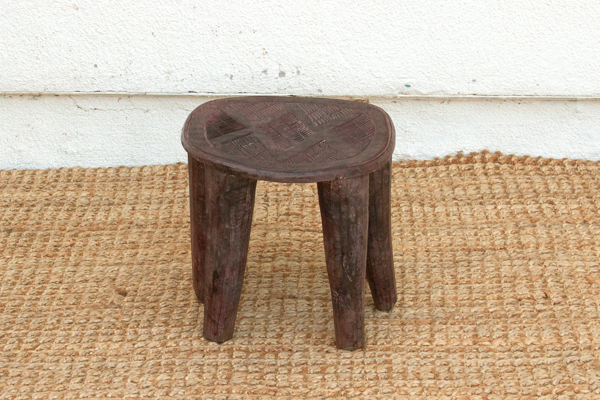 Wabi Sabi Style African End Table
