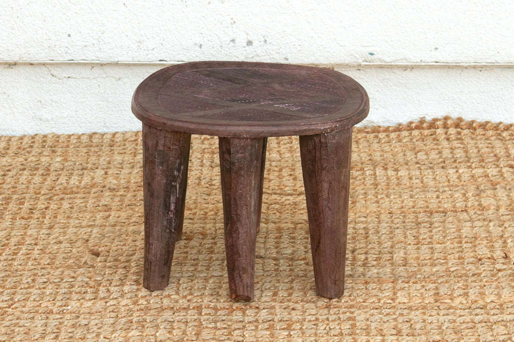 Wabi Sabi Style African End Table