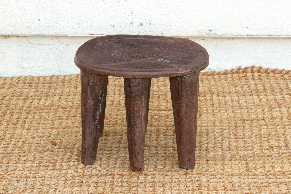 Wabi Sabi Style African End Table