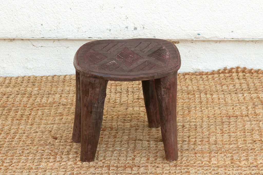 Wabi Sabi Style African End Table