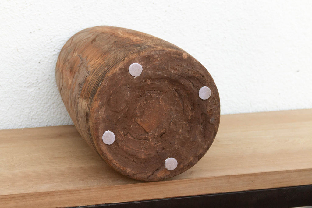 Oxidized Wood Naga Tribal Vessel