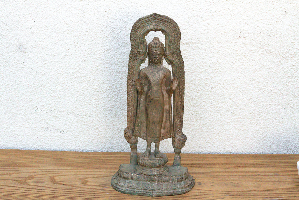 Exceptional Bronze Standing Buddha Shrine