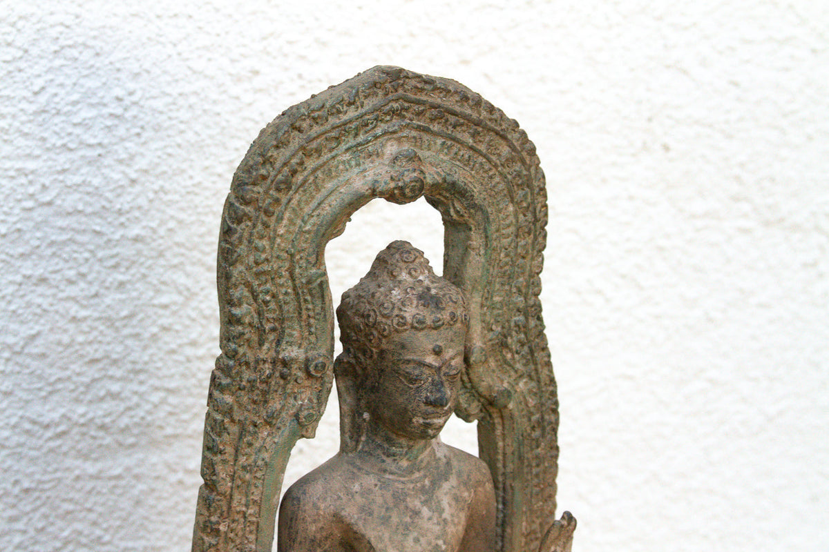 Exceptional Bronze Standing Buddha Shrine