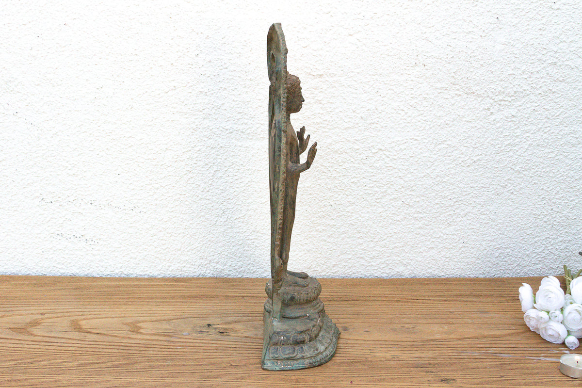 Exceptional Bronze Standing Buddha Shrine