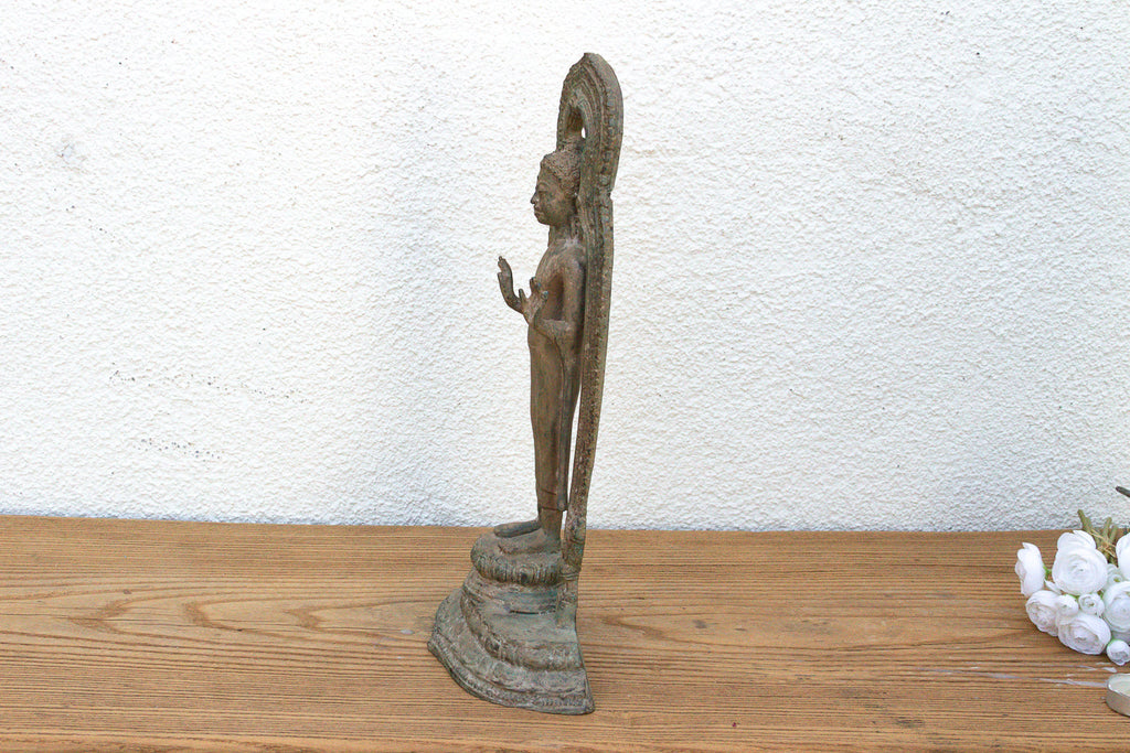 Exceptional Bronze Standing Buddha Shrine
