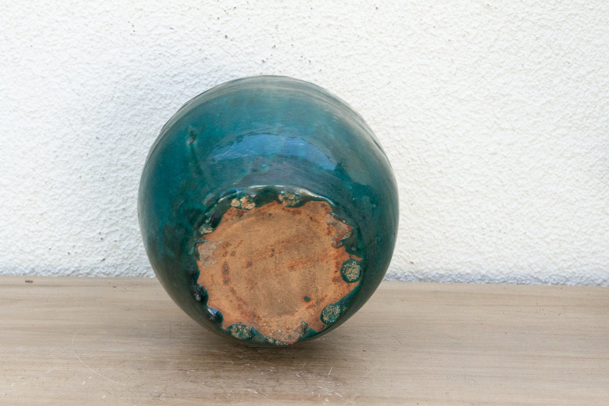 Aquamarine Glazed Asian Vase
