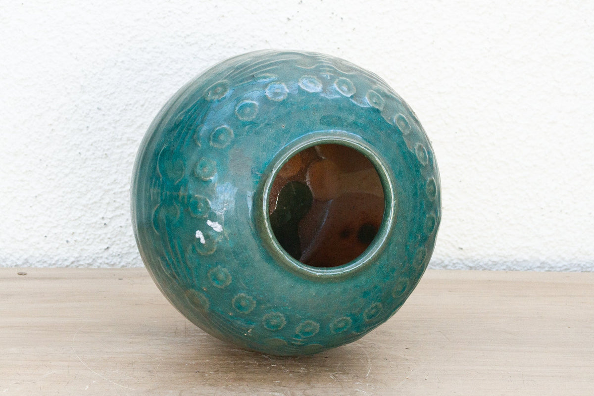 Aquamarine Glazed Asian Vase