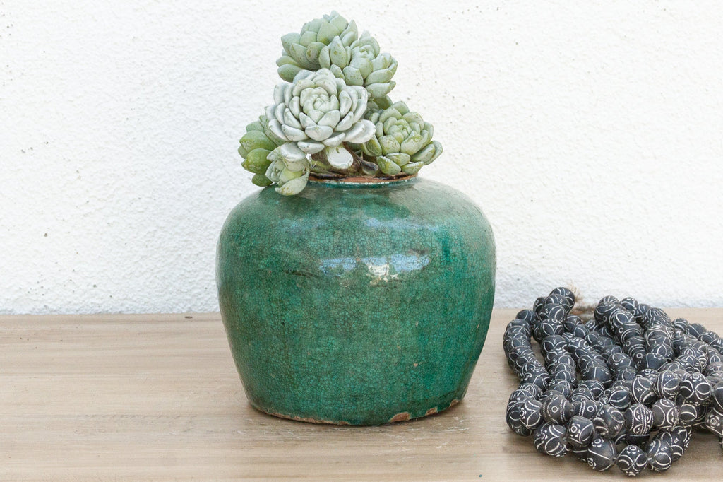 Blue Moss Ceramic Vase