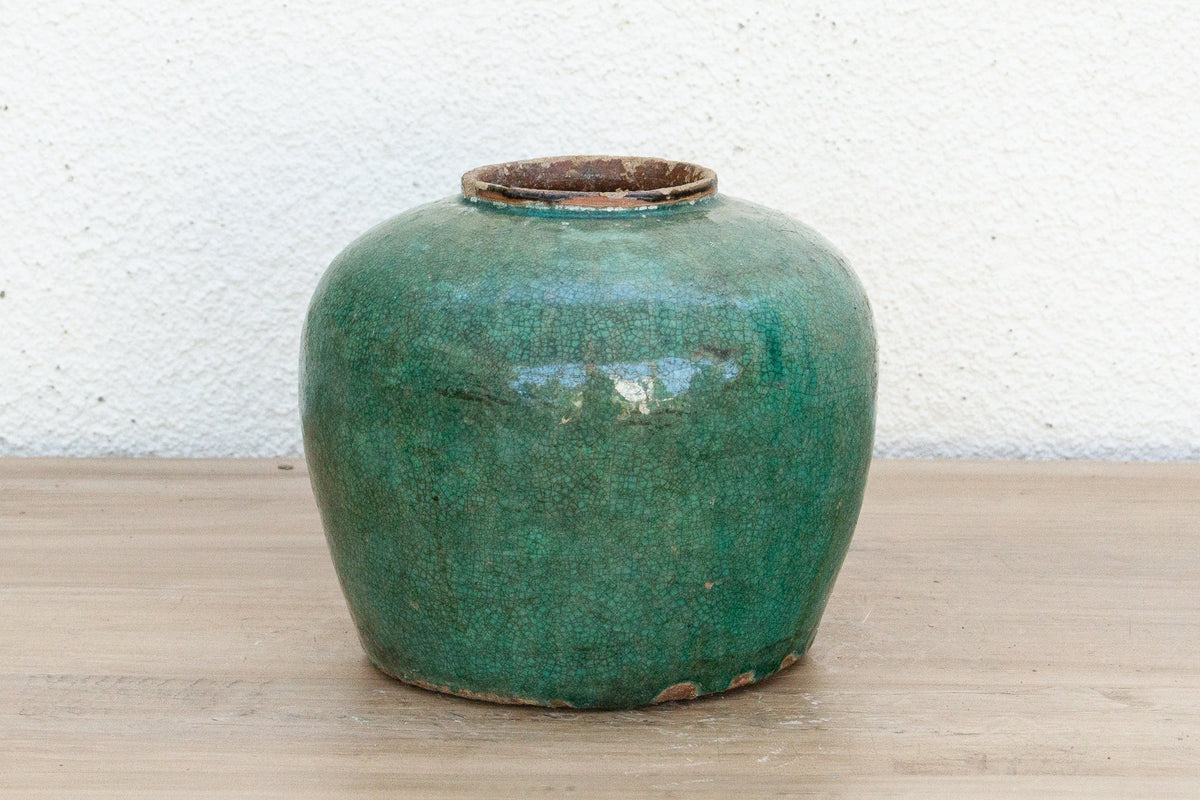 Blue Moss Ceramic Vase